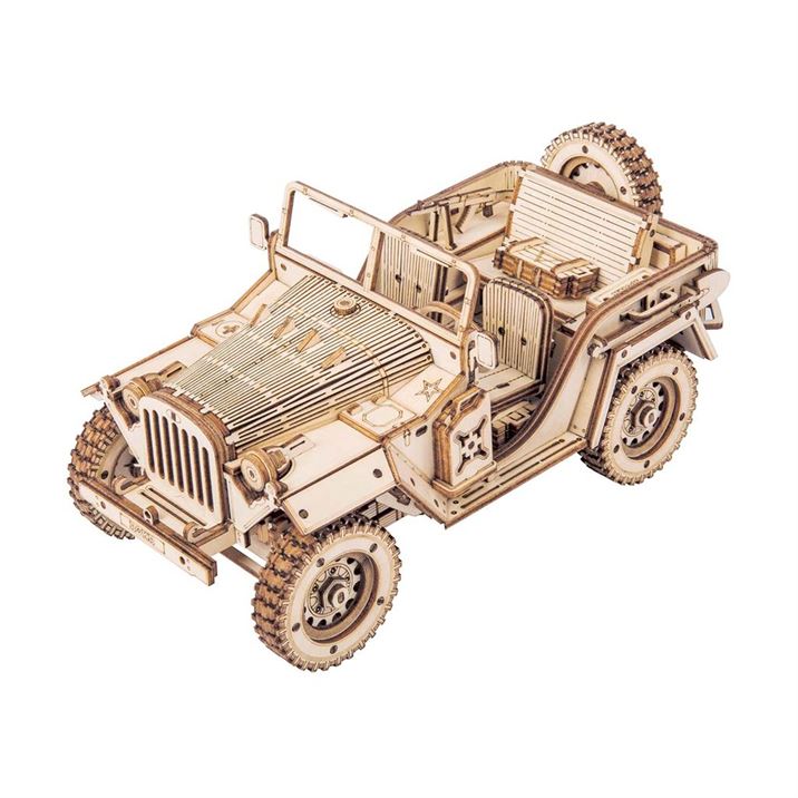 Guide d'assemblage des puzzles 3d en bois - rokr scale model army field car