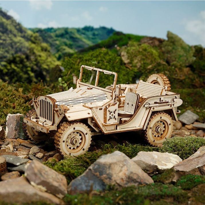 Guide d'assemblage des puzzles 3d en bois - rokr scale model army field car
