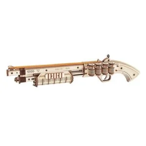 Une maquette 3D de puzzle Rokr d'un pistolet à deux canons.