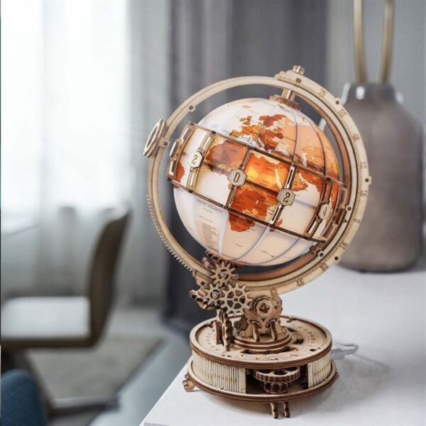 Globe lumineux - rokr the luminous globe st003 3d wooden