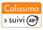 Un logo reprenant les mots Colissimo et Suvii, inspirés des puzzles 3D.
