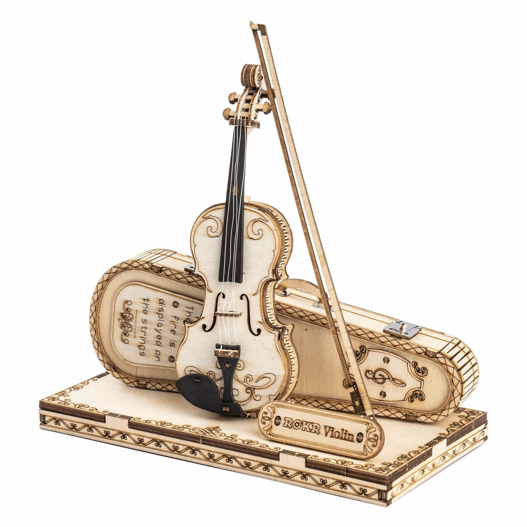 Puzzle 3D en Bois Carillon Puzzle 3D DIY Violoncelle Boîte à Musiqu