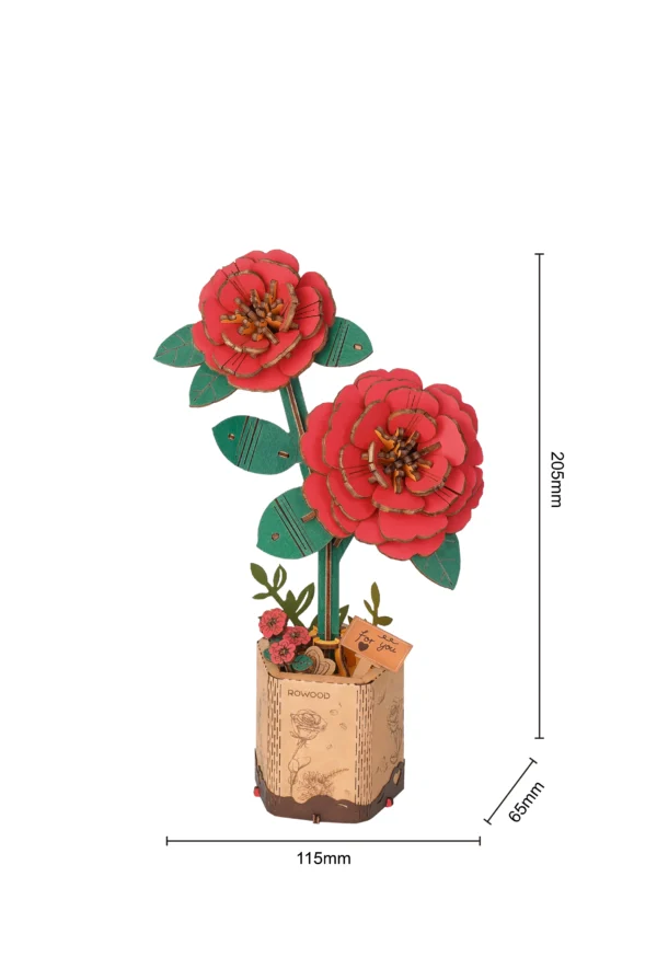 Un modèle 3d d'une fleur rouge dans un pot.
